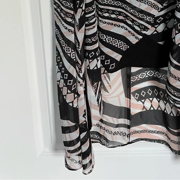 Joseph Ribkoff Semi-Sheer Faux Wrap Printed Dress - 29499 - Picture 8 of 16